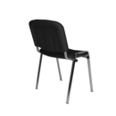 Taurus meeting room stackable chair with chrome frame and no arms - black