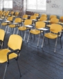 Taurus meeting room stackable chair with chrome frame and no arms - black