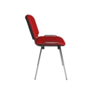 Taurus meeting room stackable chair with chrome frame and no arms - red