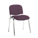 Taurus meeting room stackable chair with chrome frame and no arms - Bridgetown Purple