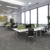 TR10 left hand ergonomic desk 1600mm - white frame and white top