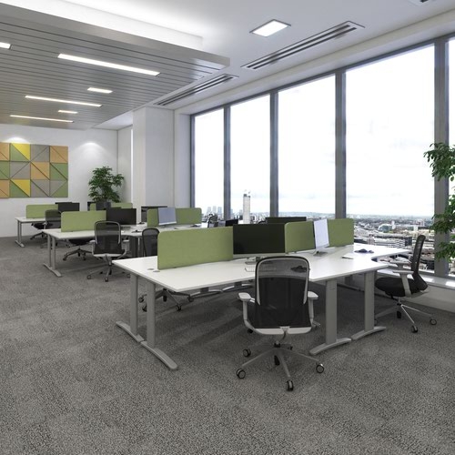 TR10 left hand ergonomic desk 1800mm - white frame and walnut top