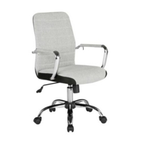 Tempo high back fabric operators chair with mesh trim - grey
