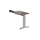 TR10 single return desk 800mm x 600mm - silver frame and walnut top