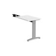 TR10 single return desk 800mm x 600mm - silver frame and white top