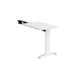 TR10 single return desk 800mm x 600mm - white frame and white top