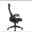 Tuscan mesh high back chair with head support - black