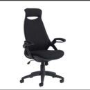 Tuscan high back fabric managers chair with head support - black