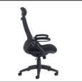 Tuscan high back fabric managers chair with head support - black