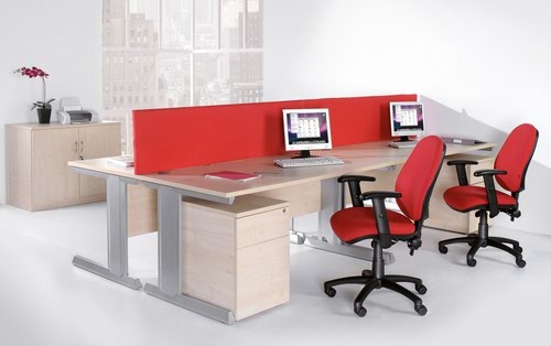 Vantage 100 2 lever PCB operators chair with no arms - red