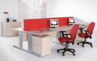 Vantage 100 2 lever PCB operators chair with no arms - red