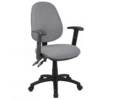 Vantage 100 2 lever PCB operators chair with adjustable arms - grey