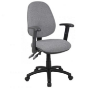 Vantage 100 2 lever PCB operators chair with adjustable arms - grey