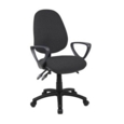 Vantage 200 3 lever asynchro operators chair with fixed arms - charcoal