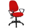 Vantage 200 3 lever asynchro operators chair with fixed arms - red
