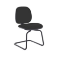 Jota fabric visitors chair with no arms - Havana Black