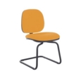 Jota fabric visitors chair with no arms - Solano Yellow
