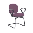 Jota fabric visitors chair with fixed arms - Bridgetown Purple