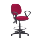 Jota draughtsmans chair with fixed arms - Diablo Pink