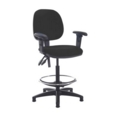 Jota draughtsmans chair with adjustable arms - Havana Black