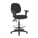 Jota draughtsmans chair with adjustable arms - Havana Black
