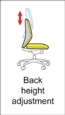 Jota draughtsmans chair with adjustable arms - Solano Yellow