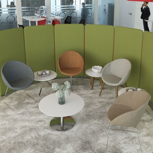 Vibe designer floor standing screen feet (pair) - white