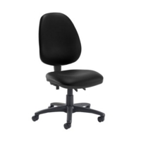 Jota high back PCB operator chair with no arms - Nero Black vinyl