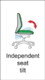 Jota high back asynchro operators chair with no arms - Curacao Blue