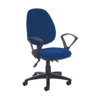 Jota high back asynchro operators chair with fixed arms - Curacao Blue