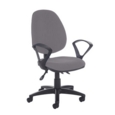 Jota high back asynchro operators chair with fixed arms - Blizzard Grey