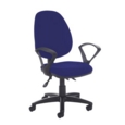 Jota high back asynchro operators chair with fixed arms - Ocean Blue