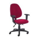 Jota high back asynchro operators chair with adjustable arms - Diablo Pink