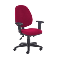 Jota high back asynchro operators chair with adjustable arms - Diablo Pink