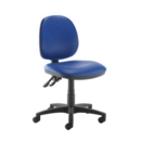 Jota medium back PCB operators chair with no arms - Ocean Blue vinyl
