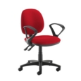 Jota medium back PCB operators chair with fixed arms - Panama Red