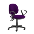 Jota medium back PCB operators chair with fixed arms - Tarot Purple