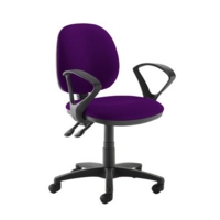 Jota medium back PCB operators chair with fixed arms - Tarot Purple