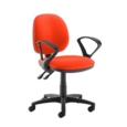 Jota medium back PCB operators chair with fixed arms - Tortuga Orange