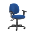 Jota medium back PCB operators chair with adjustable arms - Scuba Blue