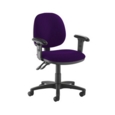 Jota medium back PCB operators chair with adjustable arms - Tarot Purple