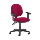 Jota medium back PCB operators chair with adjustable arms - Diablo Pink
