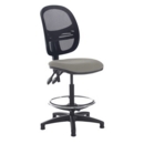 Jota mesh back draughtsmans chair with no arms - Slip Grey