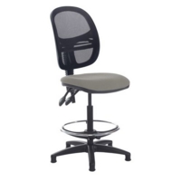 Jota mesh back draughtsmans chair with no arms - Slip Grey
