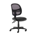 Jota Mesh medium back operators chair with no arms - Nero Black vinyl