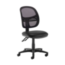 Jota Mesh medium back operators chair with no arms - Nero Black vinyl