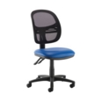 Jota Mesh medium back operators chair with no arms - Ocean Blue vinyl