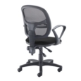 Jota Mesh medium back operators chair with fixed arms - black