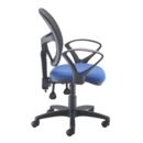 Jota Mesh medium back operators chair with fixed arms - blue