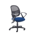 Jota Mesh medium back operators chair with fixed arms - Curacao Blue